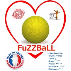 Balle de BabyFoot FuZZball liège Haute Densité jaune pour Compétition