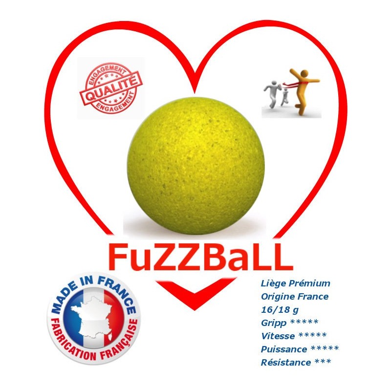 6 Balles de BABY FOOT Jaunes FuZZBall en Liège - NEWGAMES - NG SISTEM