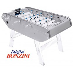 BabyFoot Bonzini B90 Design Laque Gris Pieds Transparents