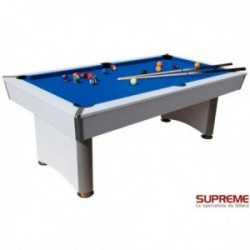 Billard Crosby 7 ft Américain Blanc Tapis Bleu